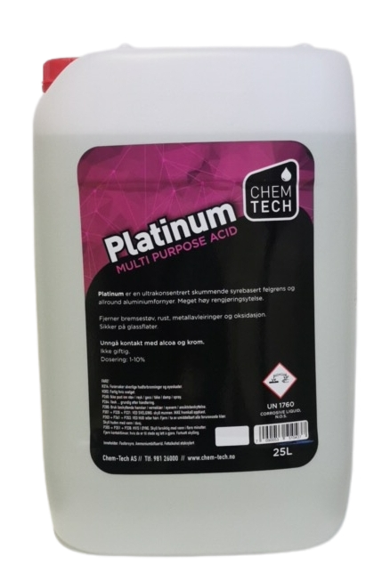 Platinum - Felgsyre og Metallpartikkelfjerner - 25 L