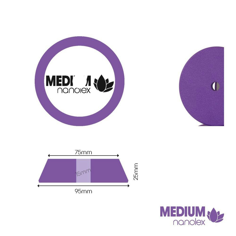 Polishing Pad - 95x25x75 - Medium Purple - Single