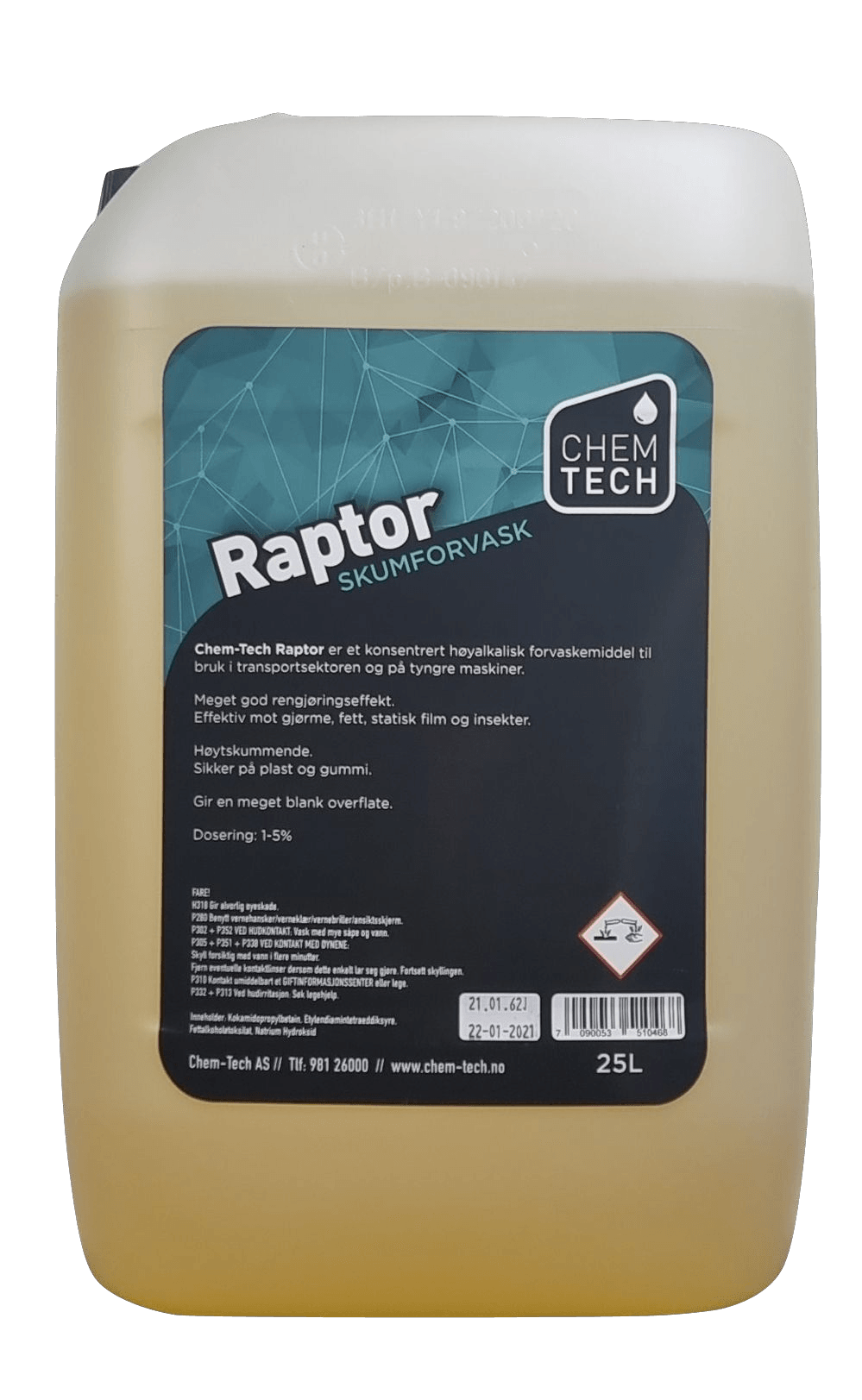 Chem-Tech Raptor - Skumforvask - Superkonsentrat - 25 liter
