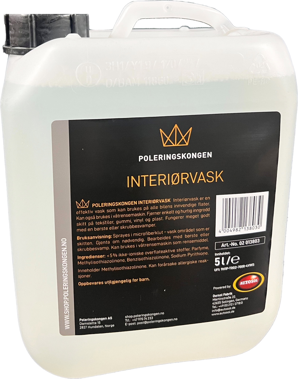 Interiørvask 5L - Klar til bruk!