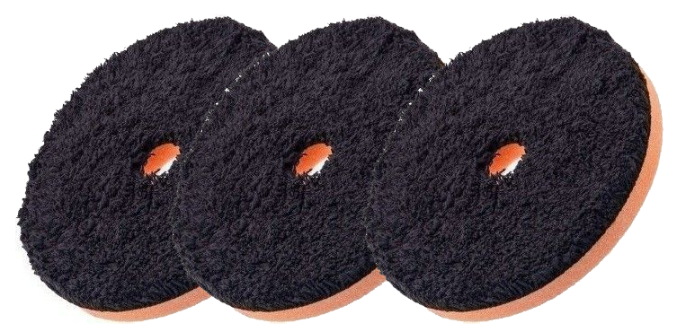 5″ - 125 mm - DA Black Microfibre Pad X 3