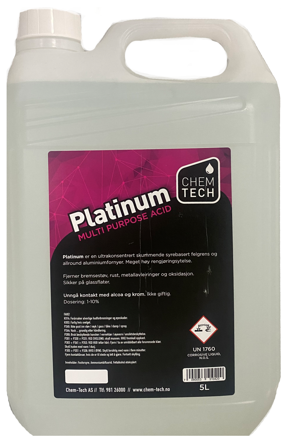 Platinum - Felgsyre og Metallpartikkelfjerner - 5L